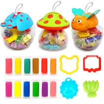 Kit 3 Balde Cofre de Massinhas com 36 Massinhas + Acessórios