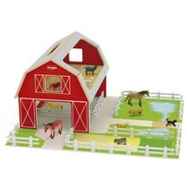 Brinquedo Infantil Fazendinha Celeiro Em Madeira - Junges 550