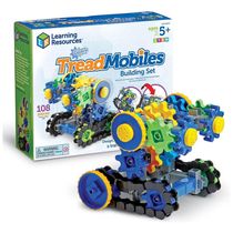 Kit de Construção Learning Resources Gears! Gears! Gears! Treadmobiles, 108 Peças, Estimula Habilidades de Engenharia desde Cedo