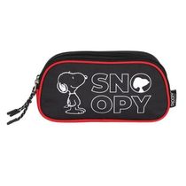 Estojo Escolar Duplo Snoopy Shadow Preto Luxcel