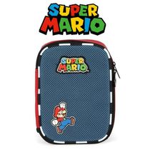 Estojo Box Escolar Infantil Super Mario Screen Blue Luxcel