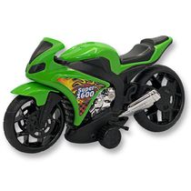 Super Moto 1600 Esportiva Com Rodas Com Fricção - Verde
