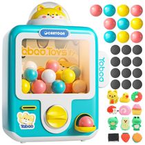 Máquina de Garra Azul Skirfy – Mini Arcade Infantil com 12 Brinquedos, Ovos-Surpresa, Luzes e Música