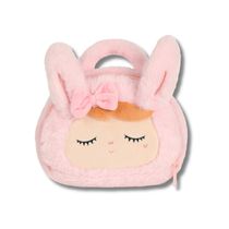 BOLSA DE MAO PLUSH COELHA ROSA COM LACO - METOO