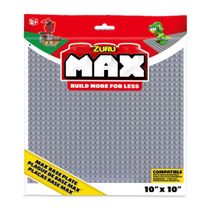 Base Cinza 10x10 Max Zuru p/ Blocos de Montar Candide