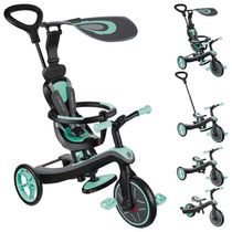 Globber 527 106 Triciclo Infantil para Passeio com Assento Ajustável 4 Estágios, Idade Recomendada 2 a 5 Anos, Azul