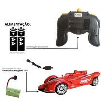 Carrinho De Controle Remoto Solta Fumaça Com 7 Funções Com Luzes Grand Prix