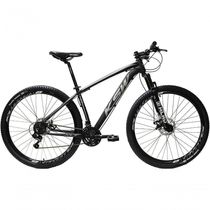 Bicicleta Aro 29 Ksw 24v Tourney Freio Hidraulico Trava E K7 - Preto-prata - 21 Preto-prata