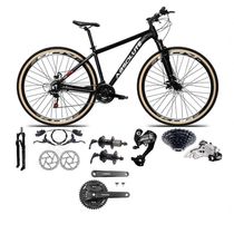 Bicicleta Aro 29 Absolute Nero 5 Câmbios 27v Shimano Altus Freios Hidráulicos Pneu Com Faixa - Preto Tam.19