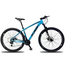 "Bicicleta Aro 29 Ksw 24v Tourney Freio Hidraulico Trava E K7 - Azul-preto - 21"""
