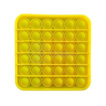 Pop It Quadrado Fidget Toy Anti Stres Ansiedade Amarelo Nº11