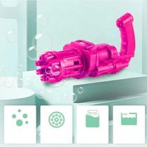 Máquina Elétrica Lança Bolhas Sabão Infantil Rosa