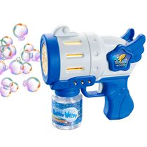 Pistola de Bolhas Azul com Luz Infantil Explosão de Bolhas