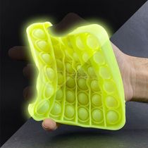 Pop It Brilha No Escuro Quadrado Anti Amarelo