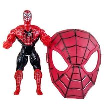 Brinquedo Boneco Vingadores Homem Aranha 25Cm + Mascara 16Cm