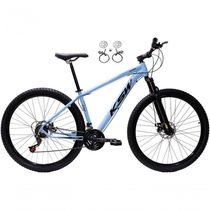 Bicicleta Aro 29 Ksw Xlt 24v Freios Disco Hidráulicos Garfo Suspensão - Azul Tam.19
