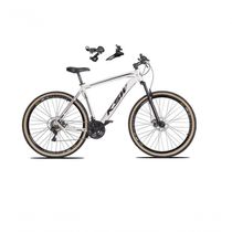 Bicicleta Aro 29 Ksw Xlt Alumínio 24v Câmbios Shimano Garfo Suspensão Pneu Faixa Bege Branco 15