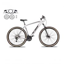 Bicicleta Aro 29 Ksw Xlt 24v Freios Disco Hidráulicos Garfo Suspensão Pneu Faixa - Branco Tam.21
