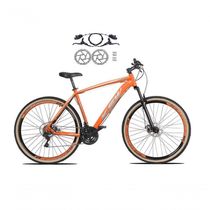 Bicicleta Aro 29 Ksw Xlt 24v Freios Disco Hidráulicos Garfo Suspensão Pneu Faixa - Laranja Tam.21