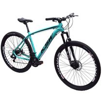 Bicicleta Aro 29 24v Câmbios Shimano com Trava Azul Tam. 19