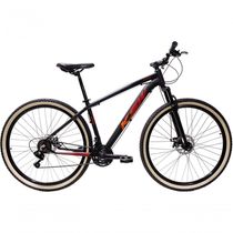 Bicicleta Aro 29 Ksw Xlt 24v Freio A Disco Suspensão Mountain Bike - Preto-vermelho-laranja Tam.17