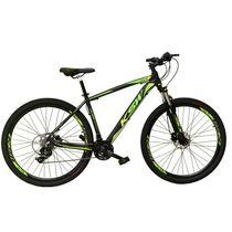 Bicicleta Aro 29 24v K7 Freio Hidráulico Preto/verde Tam 17