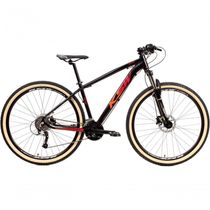 Bicicleta Aro 29 Ksw Xlt 24v K7 Câmbios Shimano Freio Hidráulico Garfo Trava Pneu Faixa - Preto/vermelho/laranja Tam.17