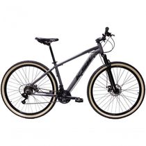 Bicicleta Aro 29 Ksw Xlt Alumínio 27v Freio Disco Mecânico Garfo Suspensão Pneu Faixa - Grafite Tam.17