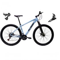 Bicicleta Aro 29 Ksw Xlt Alumínio 24v Câmbios Shimano Garfo Suspensão - Azul Tam.15