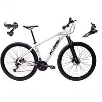 Bicicleta Aro 29 Ksw Xlt Alumínio 24v Câmbios Shimano Garfo Suspensão - Branco Tam.17