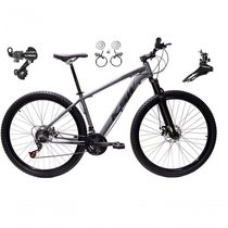 Bicicleta Aro 29 Ksw Xlt 24v K7 Câmbios Shimano Freio Hidráulico Garfo Trava - Grafite Tam.15