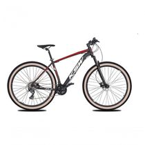 Bicicleta Aro 29 Ksw Xlt 24v K7 Câmbios Shimano Freio Hidráulico Garfo Trava Pneu Faixa - Preto/vermelho/branco Tam.19