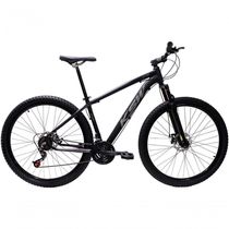 Bicicleta Aro 29 Ksw Xlt Alumínio 27v Freio Disco Mecânico Garfo Suspensão - Preto/prata Tam.15