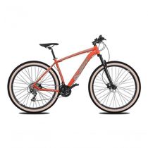 Bicicleta Aro 29 Ksw Xlt 24v K7 Câmbios Shimano Freio Hidráulico Garfo Trava Pneu Faixa - Laranja Tam.17
