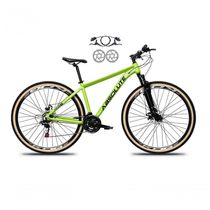 Bicicleta Aro 29 Absolute Nero 5 Freios Disco Hidráulicos 24v Garfo Suspensão Pneu Faixa - Verde Tam.19