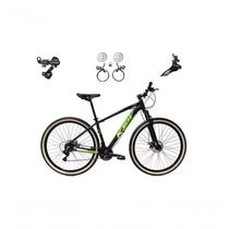 Bicicleta Aro 29 Ksw Xlt 24v K7 Câmbios Shimano Freio Hidráulico Garfo Trava Pneu Faixa - Preto/verde Tam.19