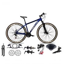 Bicicleta Aro 29 Absolute Nero 5 Câmbios Shimano 24v K7 Freios Hidráulicos Garfo Trava Com Pneu Faixa - Azul Tam.21