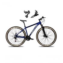 Bicicleta Aro 29 Absolute Nero 5 Alumínio 24v Câmbios Shimano Garfo Suspensão Pneu Faixa - Azul Tam.17