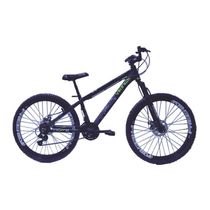 Bicicleta Vikingx Tuff 30 Freeride Aro 26 Freio A Disco Cambios Shimano Preto Amarelo Neon