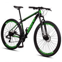 Bicicleta Aro 29 Dropp Sw 24 Vel Câmbio Shimano Quadro Alumínio Mtb Preto + Verde 19