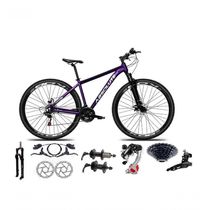 Bicicleta Aro 29 Absolute Nero 5 Câmbios Shimano 24v K7 Freios Hidráulicos Garfo Trava - Roxo 13.8