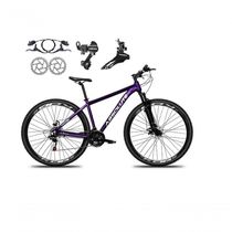 Bicicleta Aro 29 Absolute Nero 5 21v Alumínio Câmbios Shimano Freio Disco Hidráulico Garfo Suspensão - Roxo Tam.13.8