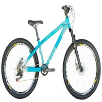 Bicicleta Vikingx X-35 Azul Com Branco Wheeling Single Freio A Disco 1x7
