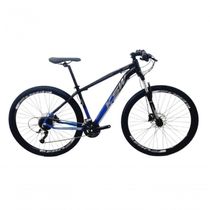 Bicicleta Aro 29 Ksw Xlt 24v K7 Câmbios Shimano Freio Hidráulico Garfo Trava - Preto-azul Tam.15