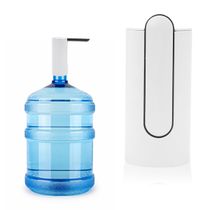 Bebedouro Bomba Eletrica Para Galão de Agua Dispenser Recarregavel Dobravel Garrafão USB Cor:Branco