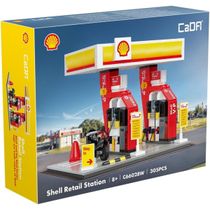 Blocos De Montar Posto De Gasolina Shell Mini Fun - F0233
