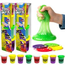 Kit 8 Potes Slime Meleca Coloridos Lembrança Festa Infantil