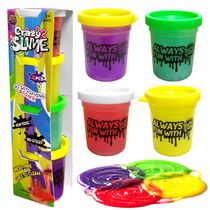 4 Potinhos Slime Meleca Coloridos Educativos Divertidos Infantil