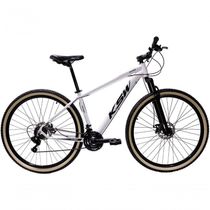 Bicicleta Aro 29 Ksw Xlt Alumínio 27v Freio Disco Mecânico Garfo Suspensão Pneu Faixa - Branco Tam.17