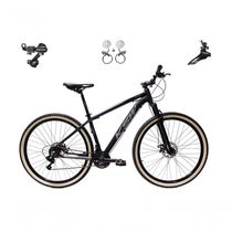 Bicicleta Aro 29 Ksw Xlt 24v K7 Câmbios Shimano Freio Hidráulico Garfo Trava Pneu Faixa - Preto/prata Tam.15